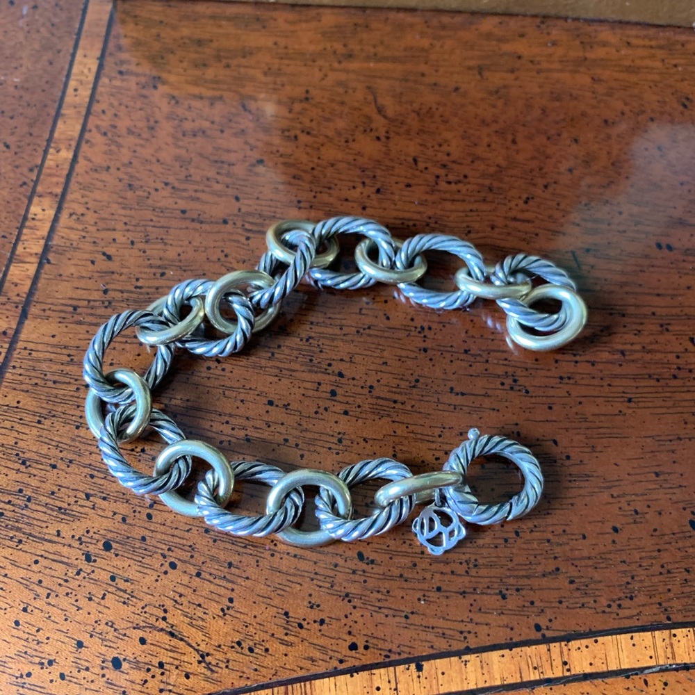 David Yurman gold and silver bracelet